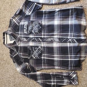 Affliction xl long sleeve button down shirt